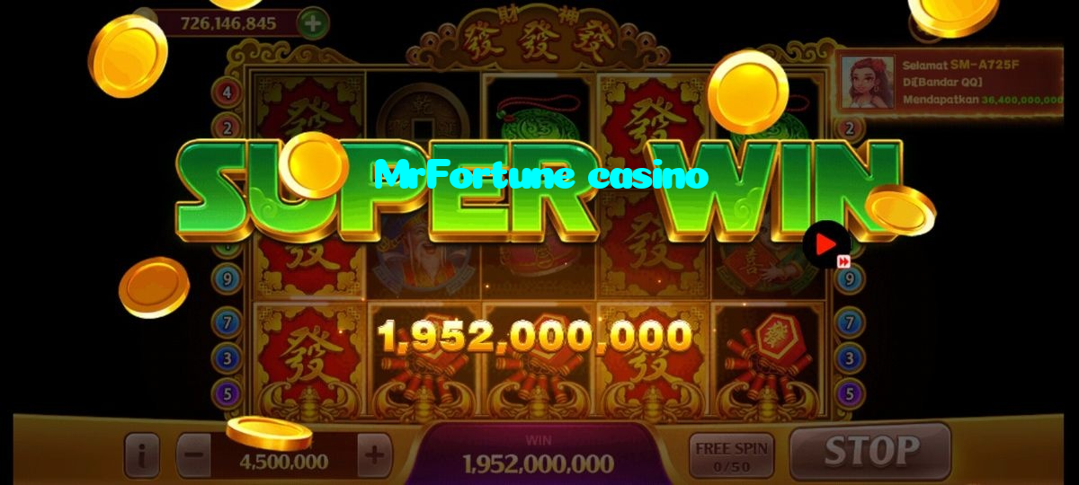 MrFortune casino casino presented on mobile device in Pakistan with slots and live games